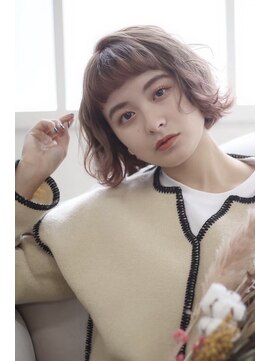 アールイーノウン 阿倍野区昭和町店(re; nown) ナチュラルボブ×大人ショートボブ×ウェーブ20代30代40代