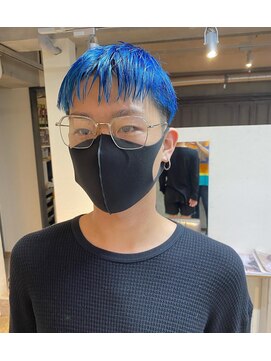 ソイ 下北沢(soi) マリンブルー　メンズ刈り上げショート