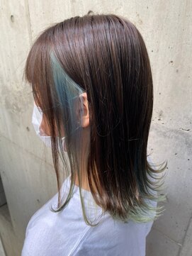 アンレーブ(UNREVE) ターコイズグラデーションインナーカラー