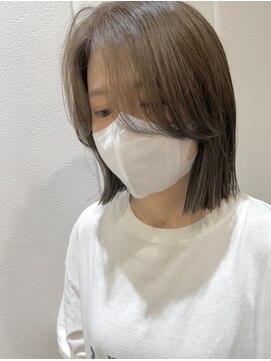 ロロネー 梅田(Lolonois) 【Lolonois梅田】切りっぱなしボブ☆ベージュカラー(馬越露莉)