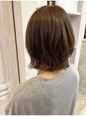 福山美容室caary似合わせカット 外はねボブ