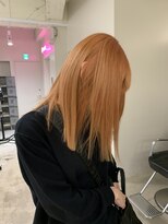 シー クルー 渋谷(C crew) 艶々オレンジカラー[ケアブリーチ/ハイライト/髪質改善]