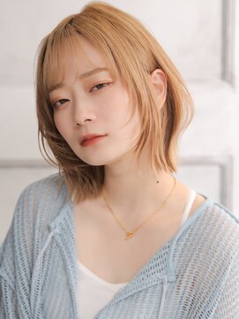 クラッチ 名古屋(CLUTCH) 大人可愛い小顔美髪ツヤ髪外ハネボブ薄めバングA1