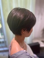 ツムグ 代官山店(TUMUGU)&nbsp;白髪ぼかしアッシュブラックミントアッシュ×小顔ショートボブ