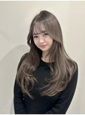 韓国風/レイヤーカット/小顔/透明感カラー/白髪染め