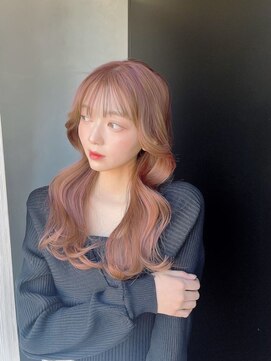 ルネ 北千住(Renee) ワンホンヘア_ピンクベージュ_レトロガーリー
