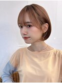 小顔フィットボブ　耳かけ　アプリコットオレンジ