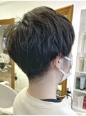 MEN'S HAIR センターパート ツイストスパイラル コンマヘア