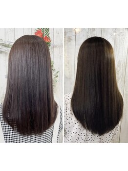 sins式酸性ストレートでナチュラルな質感と圧倒的ツヤ感☆髪質に合わせた薬剤をチョイス[千葉ニュータウン]