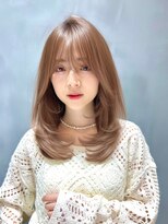 パルス ギンザ(PULSE ginza)&nbsp;ミディアムレイヤーカット内巻き顔まわりレイヤーカット縮毛矯正