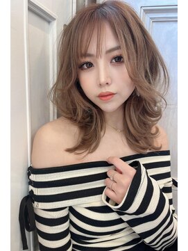 ヘアーズ ベリー 住道店(hairs BERRY) BERRYカールフェイスレイヤーシフォンベージュシアーカラー美髪