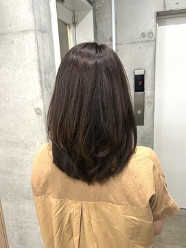 アンフィニ 延岡(Anfini) グレージュ×ロングレイヤースタイル