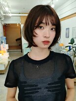 ハニーシブヤ(HONEY shibuya)&nbsp;ハッシュボブ/レイヤーカット/ココアブラウン/ショートボブ3