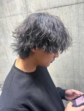 【FLAME 天文館】マッシュウルフ×波巻きスパイラルパーマ