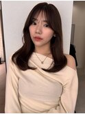 似合わせカット/ミディアムレイヤーカット/大人ガーリー/くせ毛