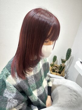 ベル サウス(BHEL south) 津市ロングレイヤーカットハッシュカット透明感カラー重めロング