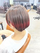 リシャルム 新保店(Re charme)&nbsp;【映える裾カラー】レッドグラデボブ