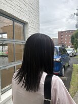 エクファ ヘア シェリル 草津 南草津店(ex-fa hair cherir)&nbsp;ワンホンレイヤー/ミルクティーブロンド/ダークブルー/南草津