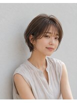 フレイムス ヘアアンドリラックス 大宮東口店(Frames)&nbsp;レイヤーボブ髪型20代30代40代50代前髪あり前髪なし面長丸顔大宮