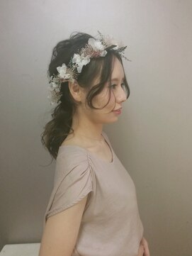ピエドプールポッシュ(PiED DE POULE POCHE) ＊ Wedding hair ＊   ×   花冠