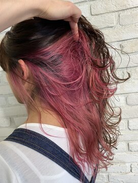 ロンド 表参道店(Lond) 大学生さん、２０代人気インナーカラー＊ピンク＊PINK