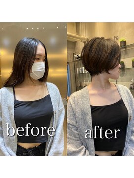 レーヴバイロンド 仙台(Reve by Lond) 大人かわいいハンサムショート　美髪　ネビージュ