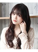 黒髪ゆるふわナチュラルロング