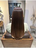 タイトストレート×美髪矯正×メテオＴ×外国人風グラデーション