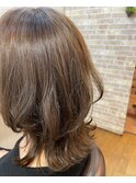 大人可愛いこなれミディ【髪質改善、白髪ぼかし、花園、円町】