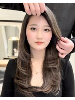 ワン バイ ジエクト(One by The Ect)&nbsp;【レイヤーロング】かきあげバングザクザクレイヤー＆グレージュ