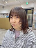 顔まわりカット/レイヤーカット/暖色カラー/石川町美容室