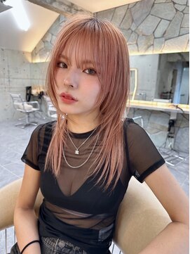 サイン 渋谷(SIGN) 韓国ヘアーハッシュカットレイヤーカットグレージュブリーチ無し