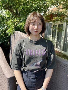 トップヘアー 玉島店(TOP HAIR) 《TOPHAIR 玉島店/ ベリー》レイヤーボブ×スモーキーベージュ