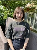 《TOPHAIR 玉島店/ ベリー》レイヤーボブ×スモーキーベージュ