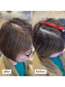 シンズ 仏生山店(SHIN'S) 脱白髪ハイライト×くびれショート