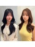 【羽田限定】韓国風カット＋透明感カラー＋1stepTr+スタイリング仕上げ［柏］