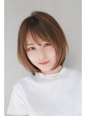 【GEEKS渋谷】ミディアムレイヤー/ボブウルフ/ベージュ/春夏ヘア