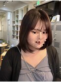 外ハネミディアムボブ と 大人ラベンダーカラー Mplus 鈴木