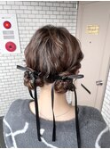 ひつじヘア リボンアレンジ イベントヘア ライブヘア 推し活ヘア