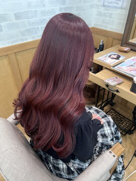 美容室ジャスミン ピンクブラウン秋カラー【hotaru】20代 30代