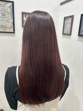 ヘアー ワークス ボナ 前橋店(HAIR WORKS bona.) 品の良い、褒められカラー◎レッドブラウンストレート