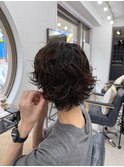 大人無造作ショートパーマ