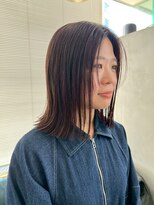 ワク(WAKU) 【WAKU】くびれミディ/切りっぱなし/ダークブラウン