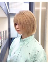 カルム 天神大名(calme)&nbsp;【calme】ボブレイヤーミルクティーベージュ 透明感カラー