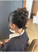 卒業式　ヘアセット　お団子　辻堂