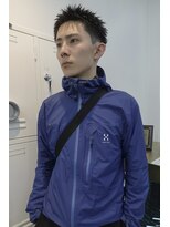ソーレ(sole)&nbsp;刈り上げスパイキーショート　ピンパーマ　メンズカット