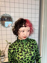 ヘアー アレス(hair ales)&nbsp;デザインカラー 巻き下ろし ツートンカラー