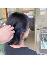 ブランシェ 名鉄小幡駅前店 グレージュブルーインナーウルフヘアー☆