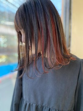 エミュー(emu by Amitie) インナーカラー くすみオレンジ