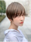 大人かわいい前髪セシルカットココアブラウンフリンジウェーブ